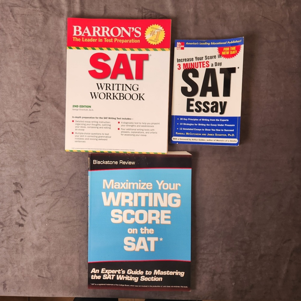 SAT Writing & Essay Prep 3 Book Bundle Barron's McGraw Hill Practice Workbooks